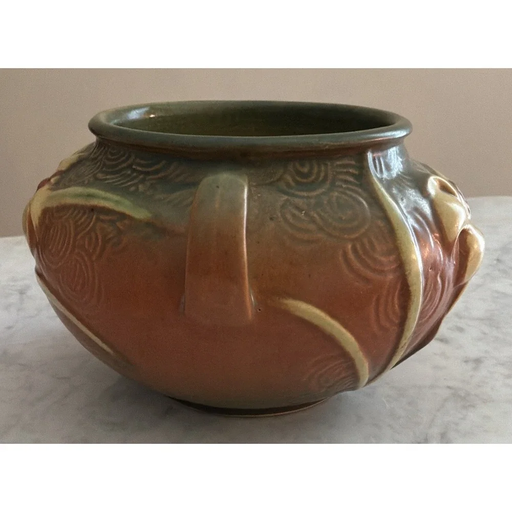 Roseville Pottery Bowl USA Zephyr Lily Jardiniere Bowl Excellent Condition
